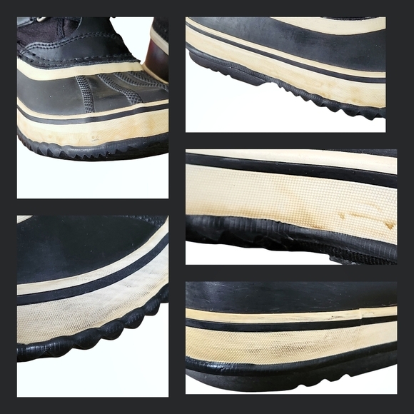 Sorel Women’s Winter Boots US 8 Waterproof Black Ivory Lace-Up - Picture 11 of 12